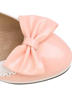 Fashion Retro Stage Bowknot Chunky Heels Mary Jane Shoes