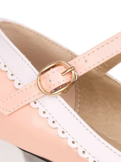 Fashion Retro Stage Bowknot Chunky Heels Mary Jane Shoes