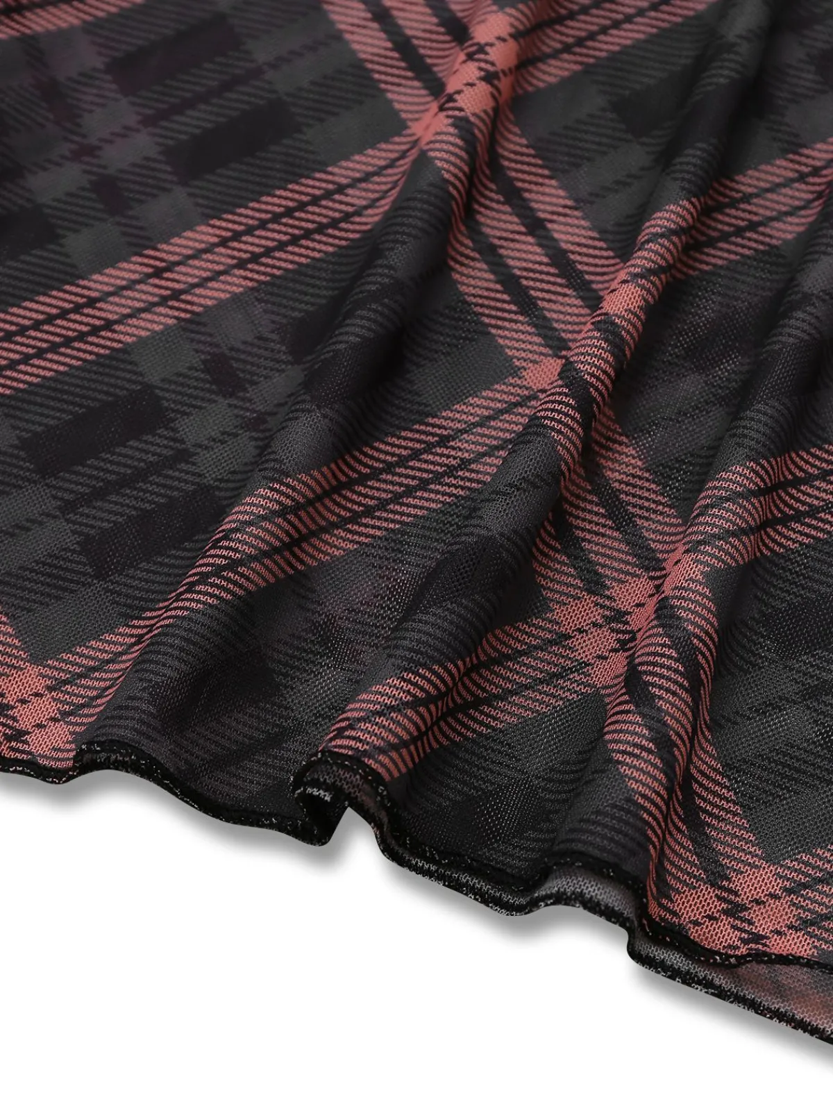 Clearance Retro Stage 1930s Scottish Plaid Suspender V-Neck Maxi Dress Brown