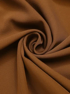 New Retro Stage 1950s Solid Elastic Waist Belt Skirt Brown