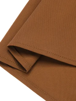 New Retro Stage 1950s Solid Elastic Waist Belt Skirt Brown