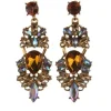 Clearance Retro Stage Champagne Alloy Vintage Rhinestone Earrings
