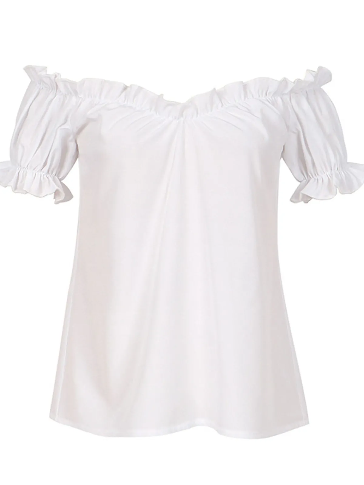 Fashion Retro Stage 1950s Puff Top & Floral Bow Dress Champagne