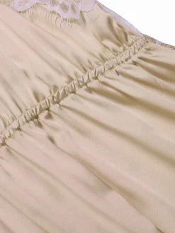 Outlet Retro Stage Champagne 1930s Solid Lace Satin Nightgown