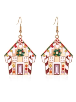 Outlet Retro Stage Christmas Elements Cute Dangle Earrings