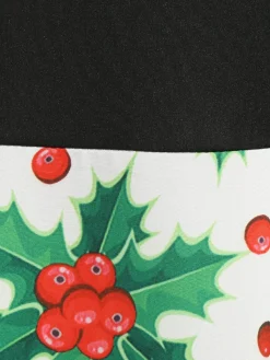 Best Retro Stage Christmas 1950s V-Neck Patchwork Swing Dress