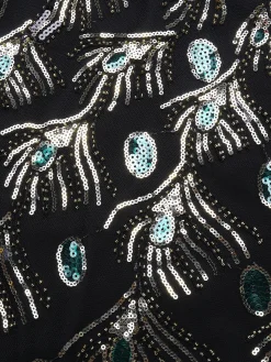 Discount Retro Stage [Clearance] 1920s Sequin Flapper Dress - US Only Black