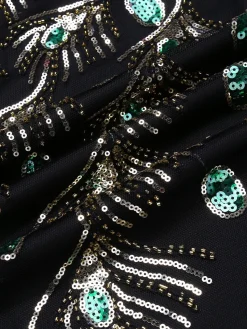 Fashion Retro Stage [Clearance] Black 1920s Sequin Flapper Dress