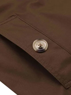 Best Retro Stage 1950s Buttoned Lapel Trench Coat Coffee