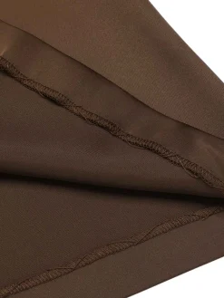 Fashion Retro Stage 1940s High Waist Solid Skirt Coffee
