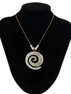 Hot Retro Stage Conch Starfish Pendant Leather Cord Necklace