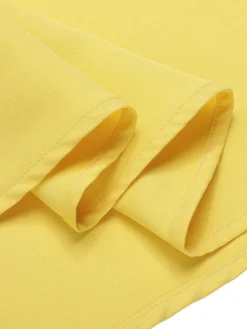 Outlet Retro Stage & Yellow 1950s Solid Boat Neck Dress Dark Blue
