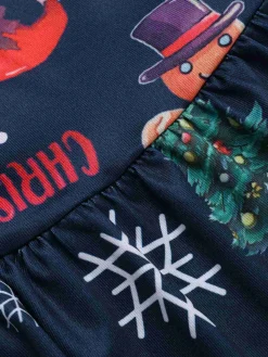 Fashion Retro Stage Dark 1940s Christmas Straps Nightgown Blue