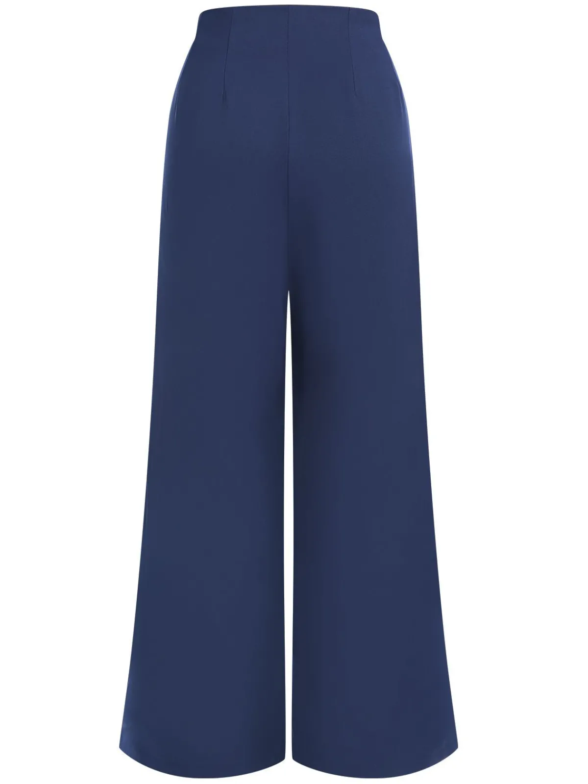 Hot Retro Stage 1940s Double Breasted Wide Leg Pants Dark Blue