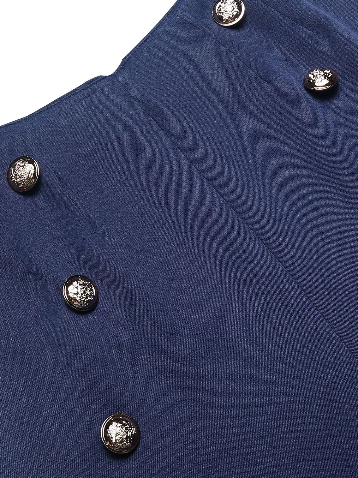 Hot Retro Stage 1940s Double Breasted Wide Leg Pants Dark Blue