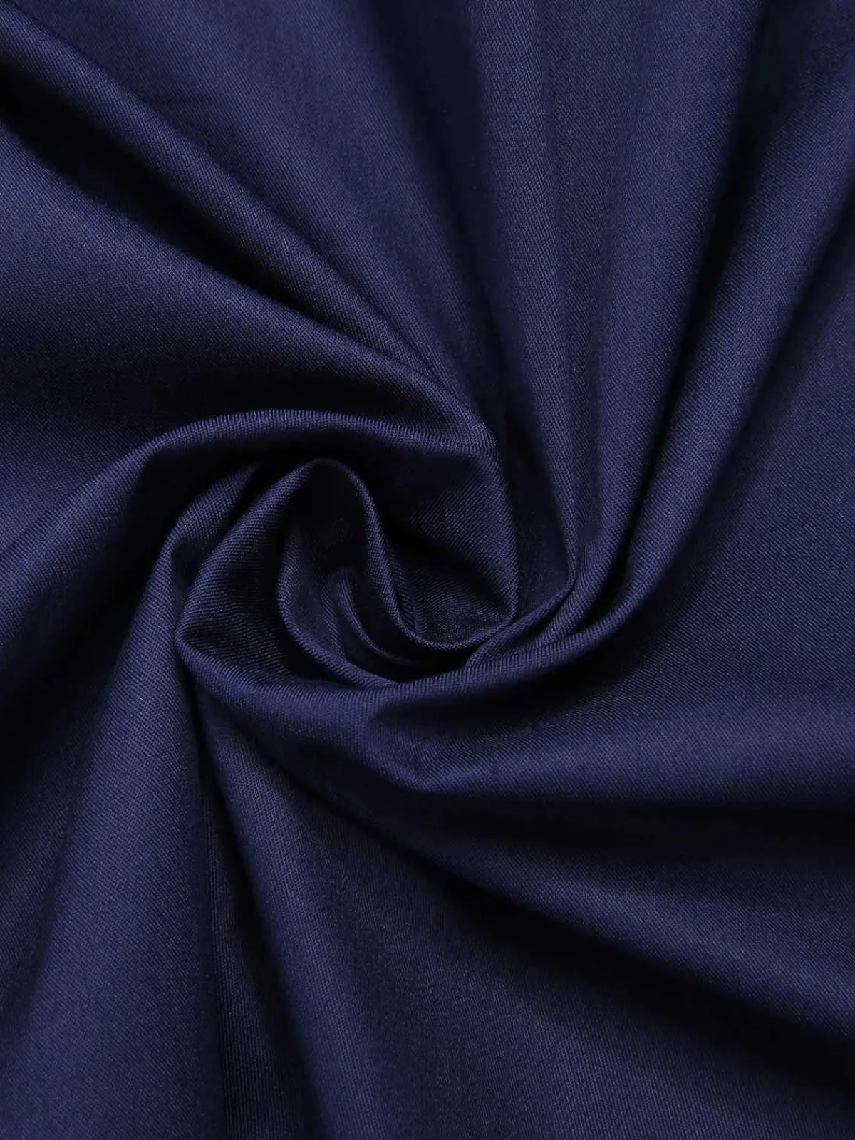 Discount Retro Stage 1950s Lapel Patchwork Dress Dark Blue