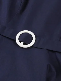 Online Retro Stage 1950s Peter Pan Collar Solid Dress Dark Blue