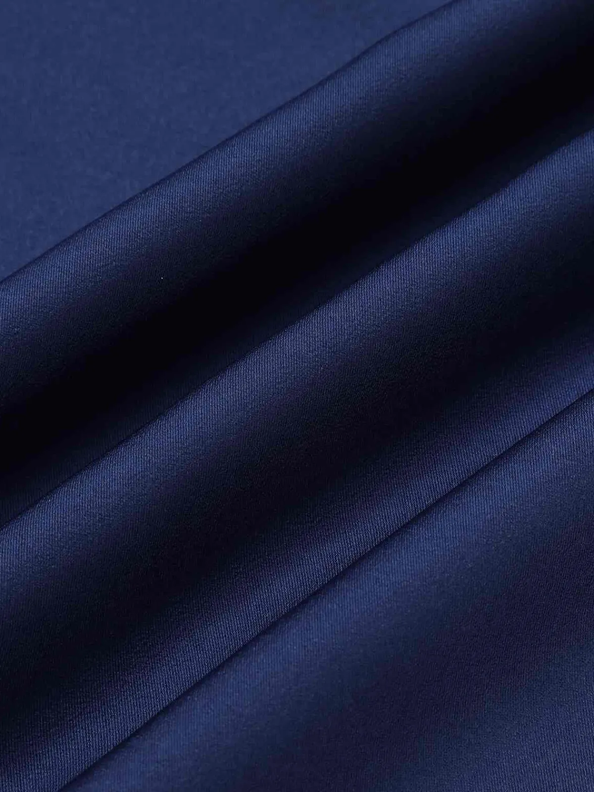 Outlet Retro Stage 1950s Solid High-Waist Pleated Skirt Dark Blue