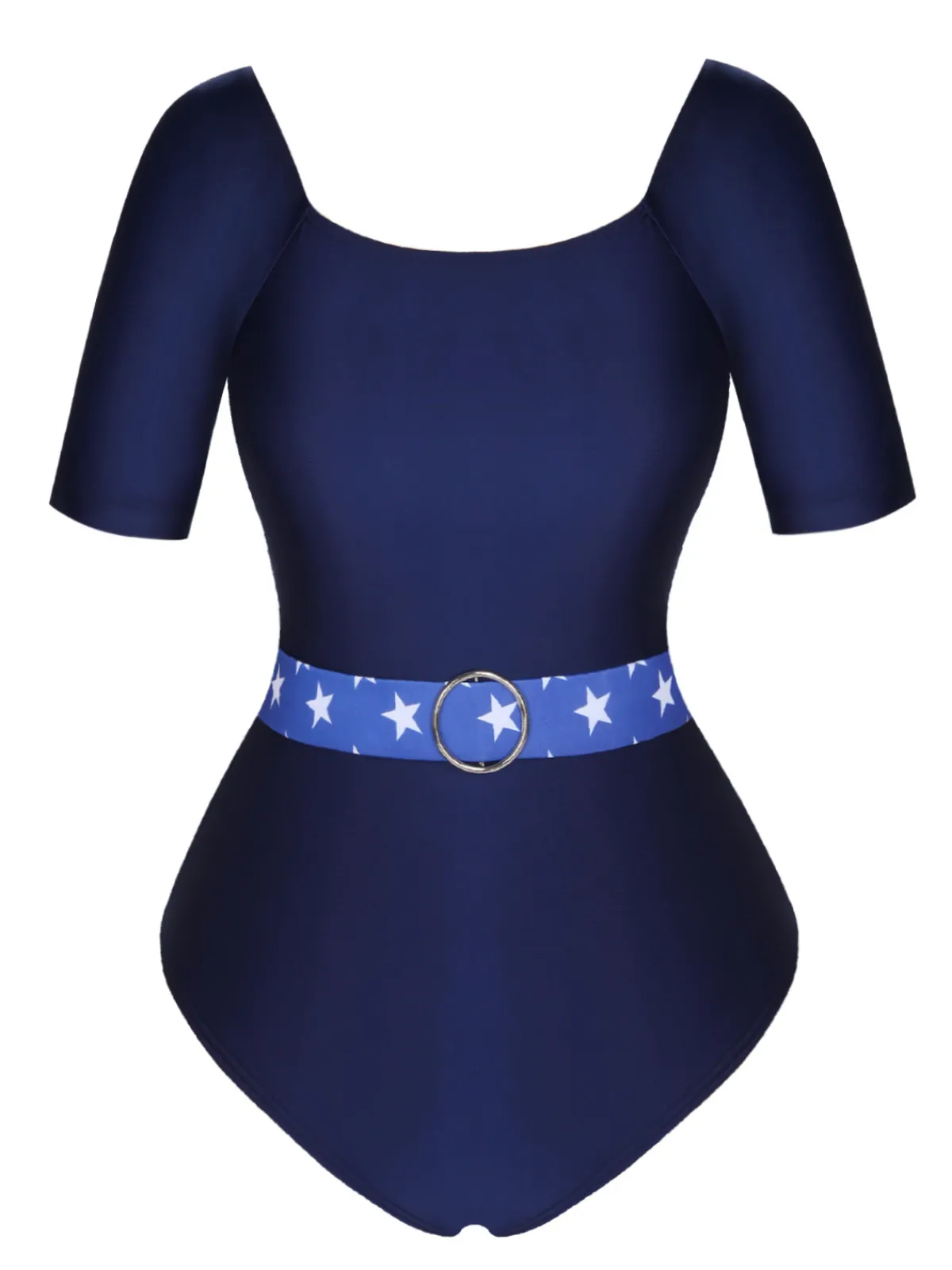 Outlet Retro Stage 1940s Stars One-Piece Swimsuit Dark Blue