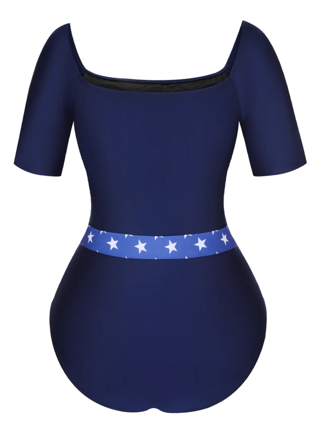 Outlet Retro Stage 1940s Stars One-Piece Swimsuit Dark Blue