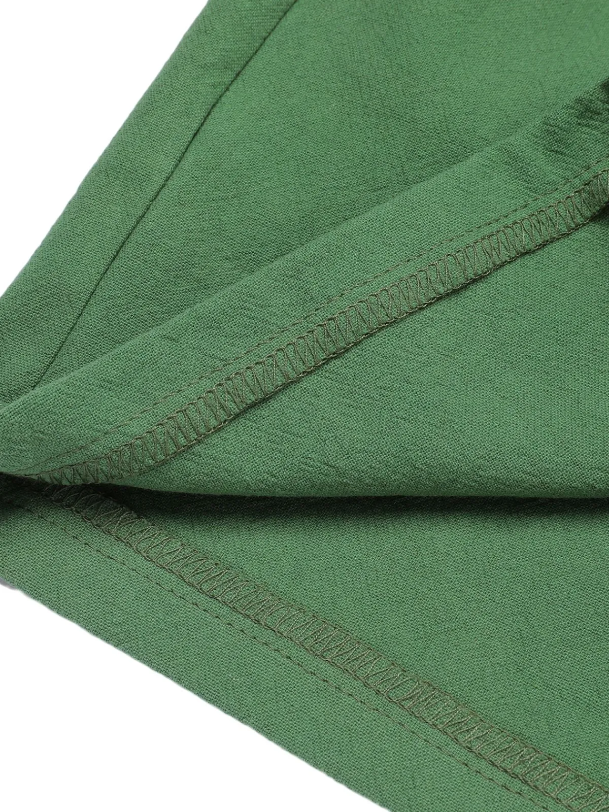 Online Retro Stage Dark 1960s Solid Vintage Shorts Green