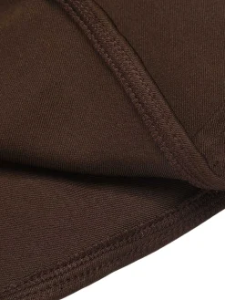 Hot Retro Stage 1940s Buttons Overalls Shorts Deep Brown