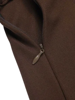 Hot Retro Stage 1940s Buttons Overalls Shorts Deep Brown