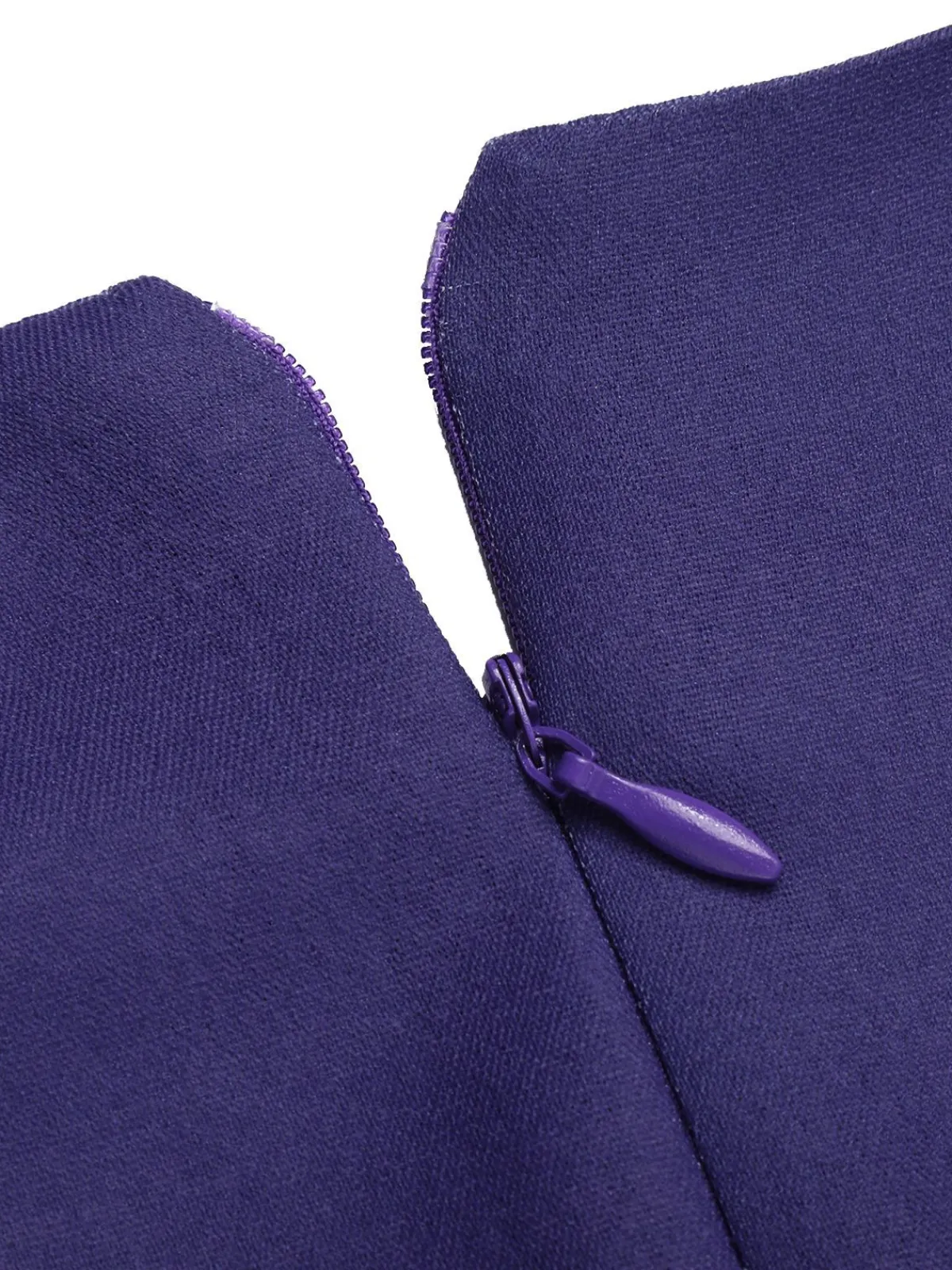 Sale Retro Stage 1950s Halloween V-Neck Swing Dress Deep Purple
