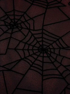 New Retro Stage 1960s Halloween Spider Web Dress Deep Red