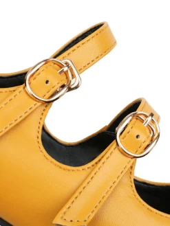 Hot Retro Stage Double Buckle Heels Mary Jane Shoes