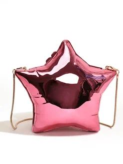 Clearance Retro Stage Funny Five Pointed Star Chain Crossbody Bag
