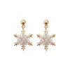Clearance Retro Stage Gold Christmas Alloy Snowflake Earrings