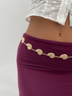 Hot Retro Stage Gold Conch Shell Alloy Waist Chain