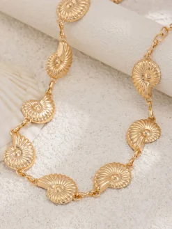Hot Retro Stage Gold Conch Shell Alloy Waist Chain