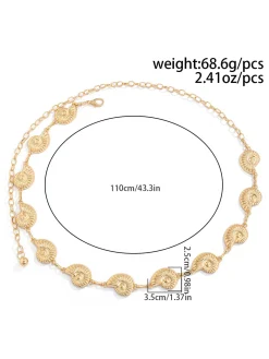 Hot Retro Stage Gold Conch Shell Alloy Waist Chain