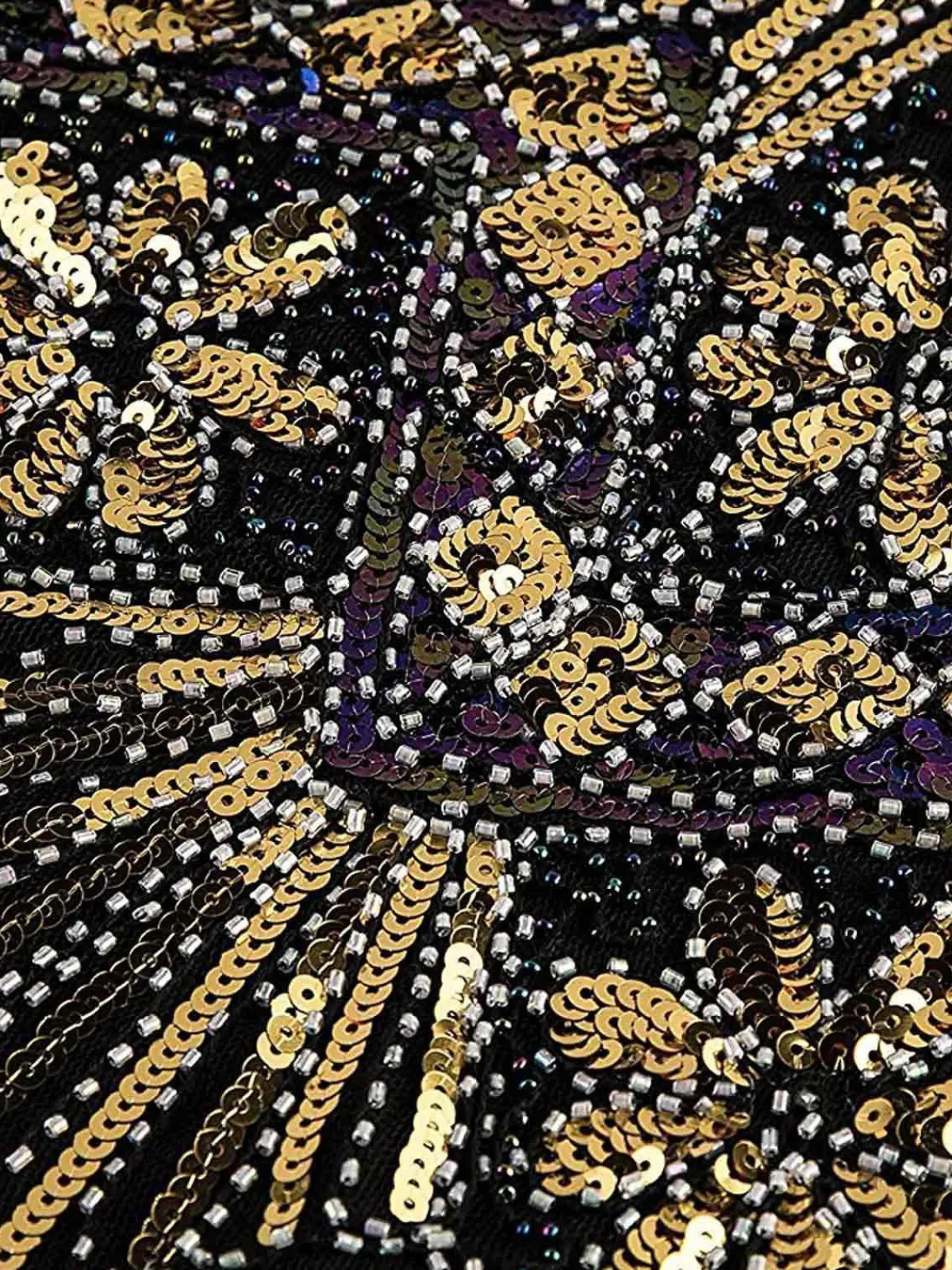 Discount Retro Stage 1920s Sequined Flapper Dress Gold