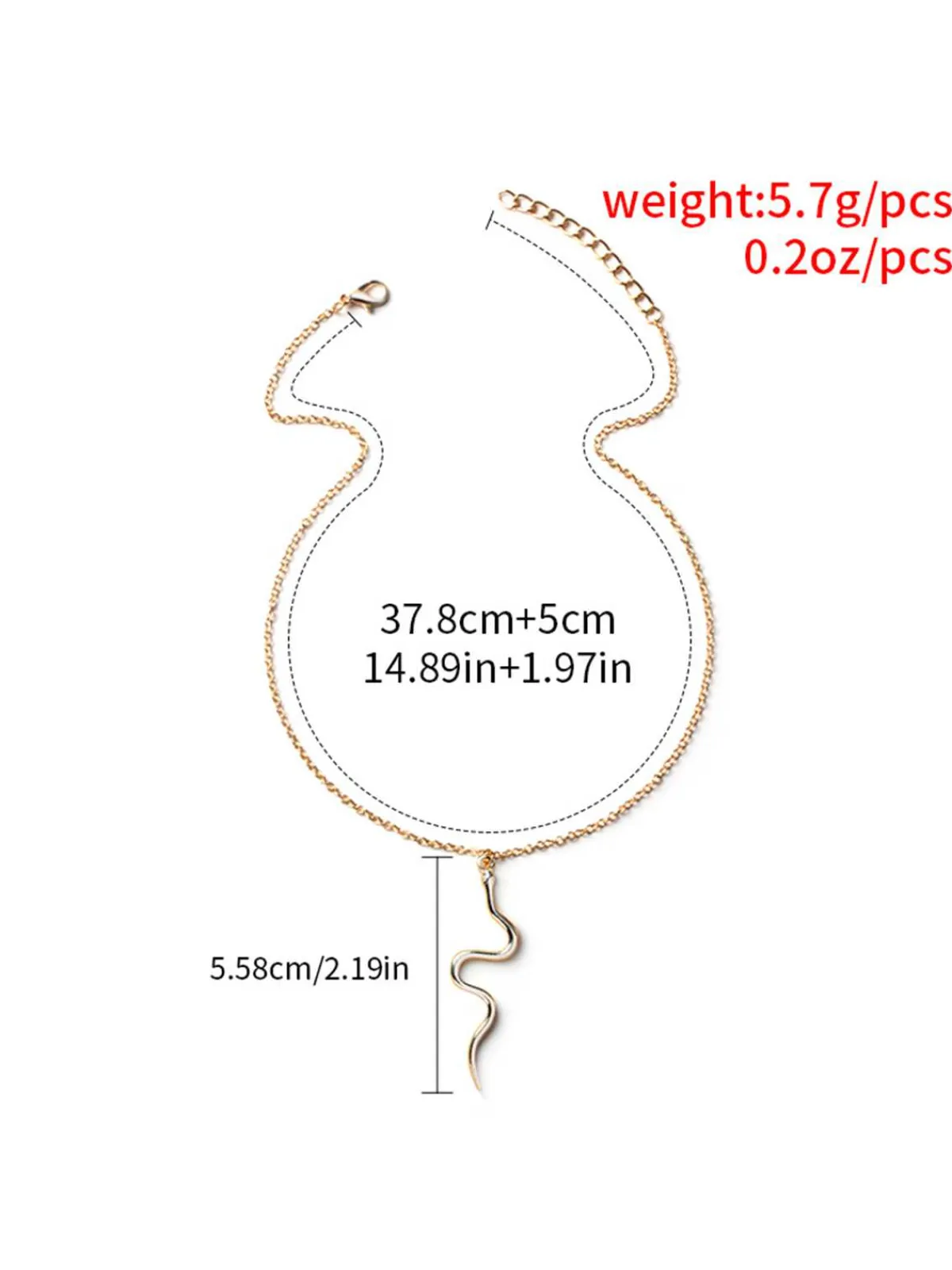 Best Retro Stage Gold Vintage Snake Necklace