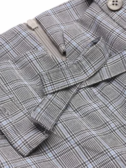 Clearance Retro Stage 1950s Plaids Suspender Pants Gray