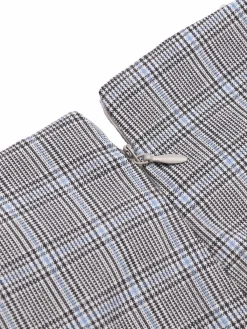 Clearance Retro Stage 1950s Plaids Suspender Pants Gray