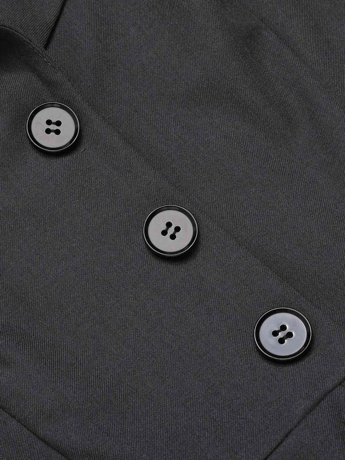 Clearance Retro Stage Gray 1940s V-Neck Lapel Lace-Patchwork Jumpsuit Dark Gray