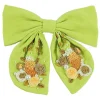 Clearance Retro Stage Green Cotton Hand-Embroidered Bow Hairpin
