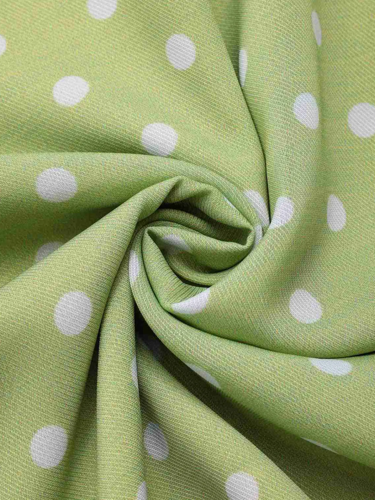 Discount Retro Stage Green 1940s Back Hollow-Out Polka Dots Dress Green Yellow