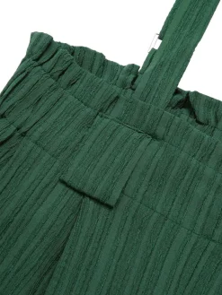 Best Retro Stage 1950s Belted Straps Wide-Leg Jumpsuit Green