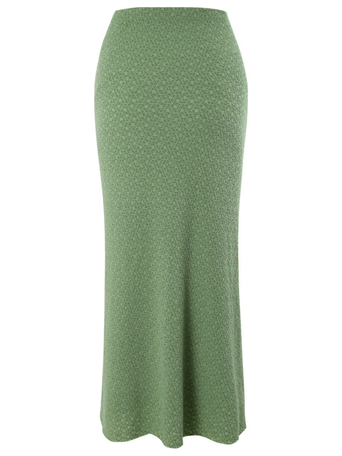 New Retro Stage Green 1970s Boho Ruched Solid Cover-Up