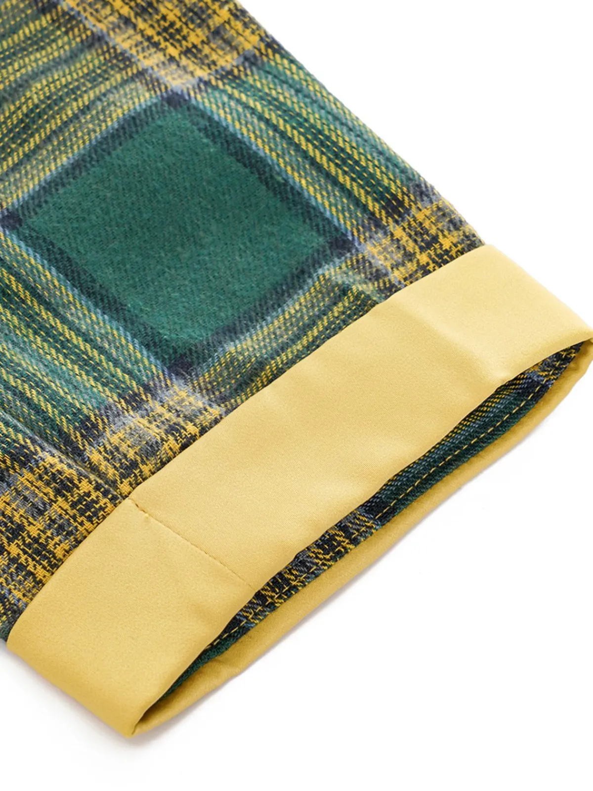Best Retro Stage 1950s Bowknot Tie Plaid Dress Green