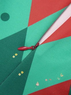 Clearance Retro Stage Green 1950s Christmas Plaid Patchwork Dress