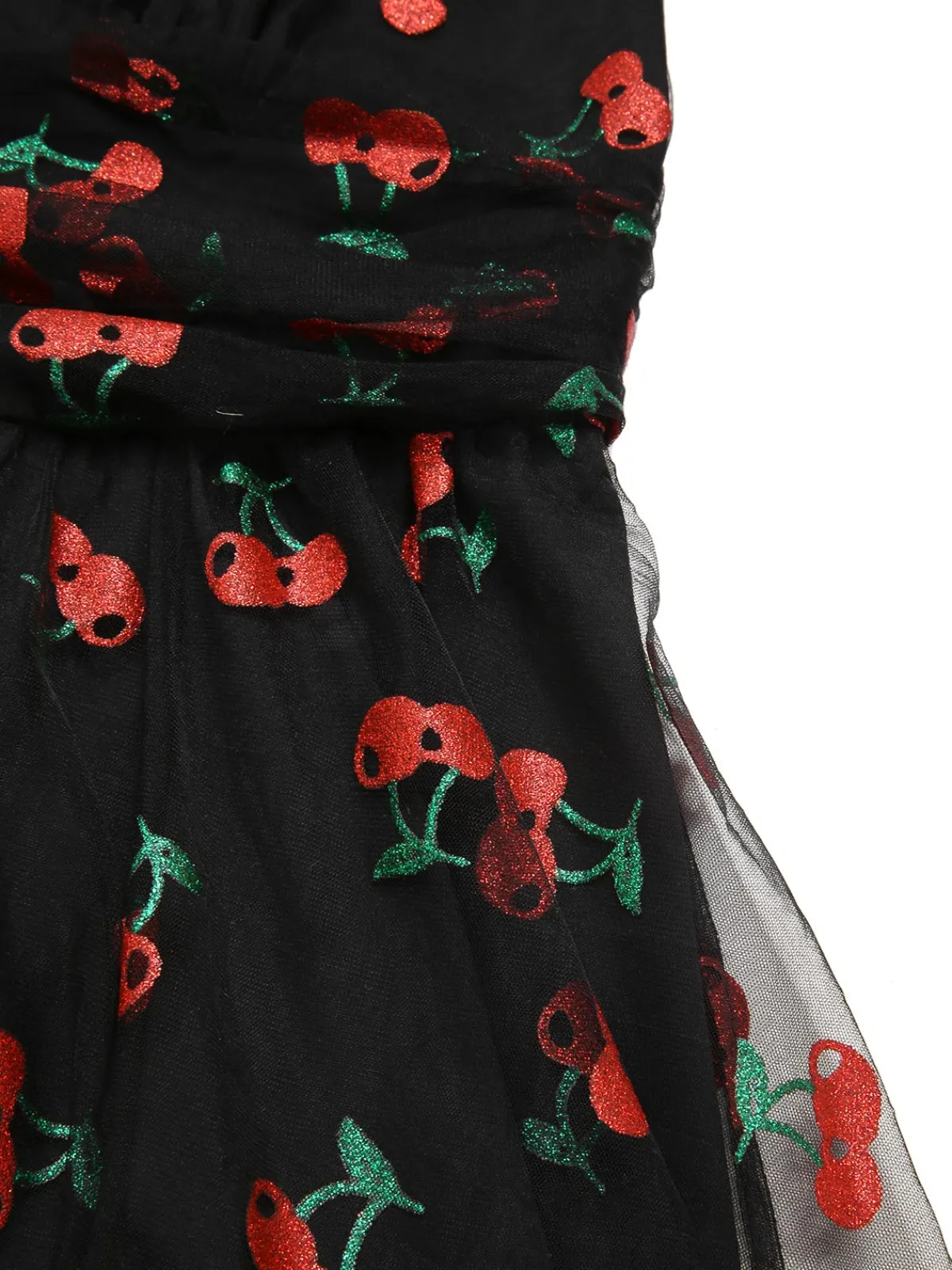 Outlet Retro Stage Green 1950s Daisy Mesh Swing Dress
