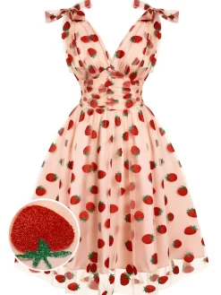 Outlet Retro Stage Green 1950s Daisy Mesh Swing Dress
