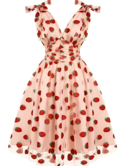 Outlet Retro Stage Green 1950s Daisy Mesh Swing Dress
