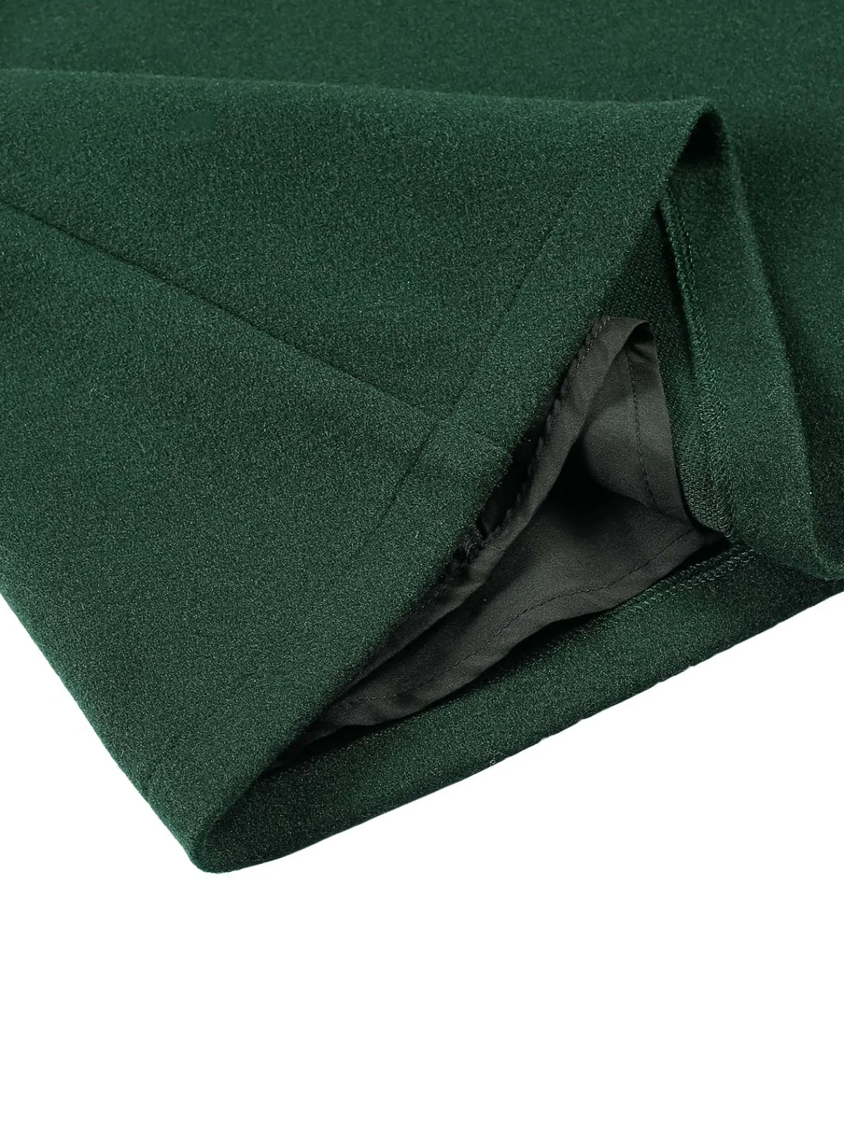 Discount Retro Stage 1930s Double-Breasted Belted Coat With Cape Green
